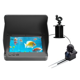 Fish Finder Camera, 5000mAh Underwater Fishing Camera Wide Angle with Infrared Night Vision, IP67 Waterproof, with 4.3 Inch Display for Ice, River and Boat