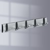 Thickened Invisible Hook 5 Hook Wall Mounted Coat Rack Folding