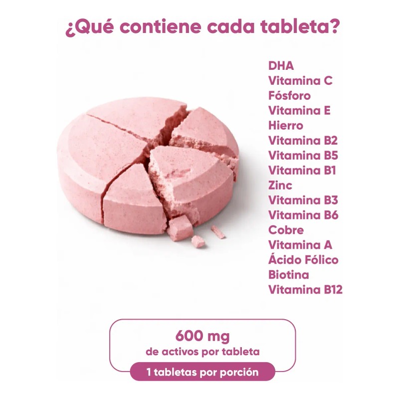 Prenatal Complex 30 Tabs Vitaminas, Ácido Fólico, Zinc Y Dha