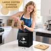 Maxdot 40 oz Black Airtight Coffee Canister Large Iron Farmhouse