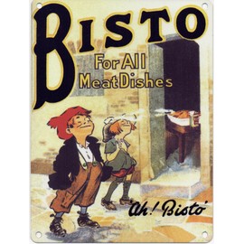 Bisto - For All Meat Dishes - Mini Metal Wall Sign