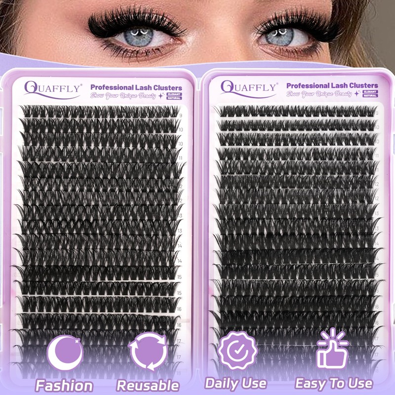 Lash Clusters Kit 720Pcs 60D+80D Natural Cluster Eyelash Extensions Individual