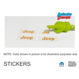 Reflective Concepts Jeep Center Cap Lettering Overlay Decal Stickers - Fits: 2012-2021 Jeep Wrangler - (Color: Reflective Red)