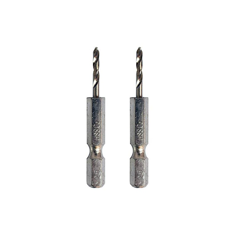 iHelp(アイヘルプ) 六角軸 ステンレス・鉄用 ショートドリル 2本セット 2.5mm 鉄工ドリル 鉄工用ドリル ステンレスドリル ステンレス用ドリル