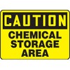 Accuform "Caution Chemical Storage Area" Safety Sign, Accu-Shield™, 7 x