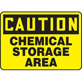 Accuform "Caution Chemical Storage Area" Safety Sign, Accu-Shield™, 7 x 10 Inches (MCHL652XP)