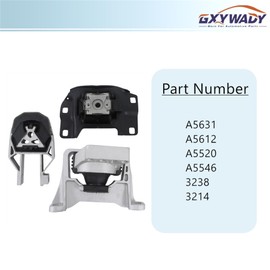 GXYWADY 3Pcs Engine Motor Mount Trans Mount Kit Replacement for A5631 A5612 A5520 Replacement for Escape 2013-2019 Replacement for Transit Connect 2014-2022