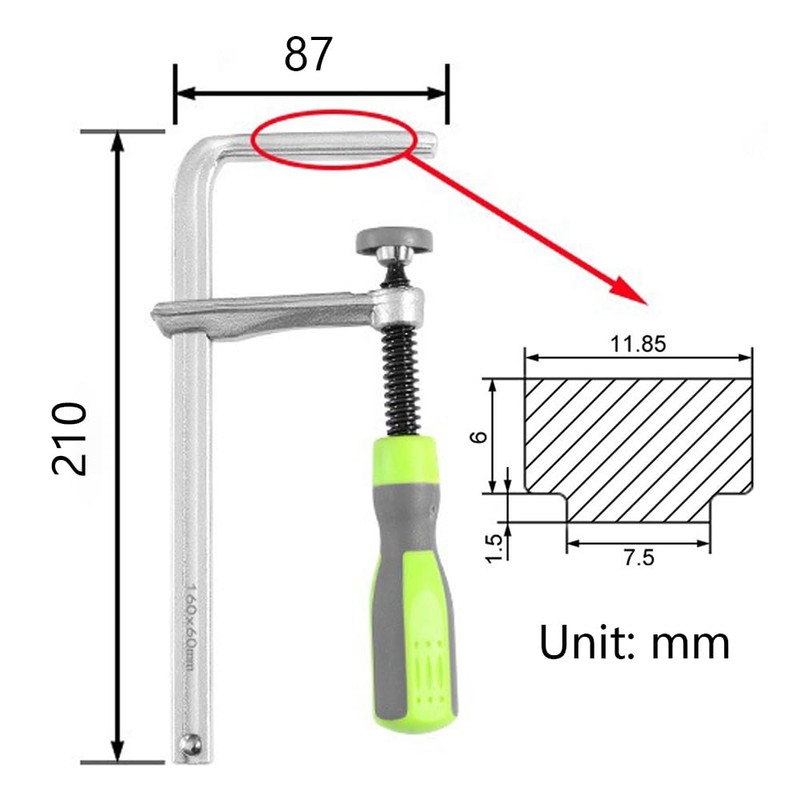 CENPEK 1Pair Screw Clamp 160 mm x 60 mm Heavy