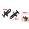 sourcingmap 100pcs 30mm Long Plastic Push Fasteners Rivets Clips 20mm