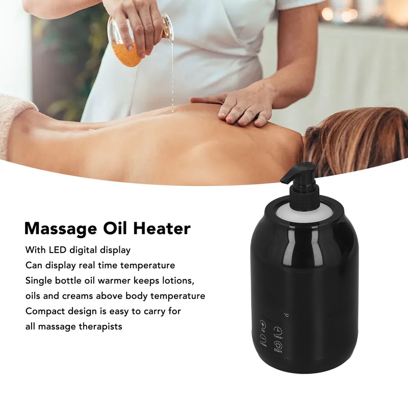 Single Bottle Massage Oil Heater Touch Control Thermostatic LED Massage