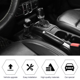 RT-TCZ Carbon Fiber Gear Shift Knob Cover Trim Handbrake Cover Drive Mode Shift Knob Cover Decorative Interior Accessories for Jeep Wrangler JL JLU & Gladiator JT 2018-2022