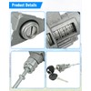Front Door Lock Cylinder Set Kit with 2 Keys Fit