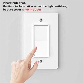 Greencycle 3 Way Light Switch White, 40 Pack Three Way Switch Rocker Switch 15A 120/277V, On/Off Rocker Paddle Interrupter, Residential/Commercial Grade,Home & Office,UL/CUL, White