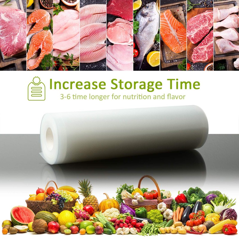 POTANE 6 Pack 11"x20'(3Rolls) and 8"x20' (3Rolls)Thickened Vacuum Sealer Bags