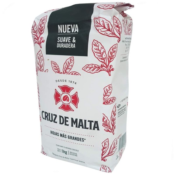 Yerba Mate Cruz de Malta, 2.2 Lbs each bag, 3-pack