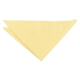 DQT Plain Twill Wedding Pocket Square Handkerchief - Daffodil Yellow