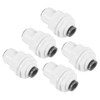 PATIKIL 1/4" Push to Connect Bulkhead Fittings, 2 Pack Straight