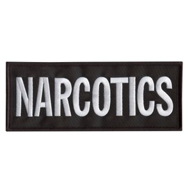 Narcotics Large XL 10'x4' Body Armor Plate Carrier Tactical Embroidered Touch Fastener Patch