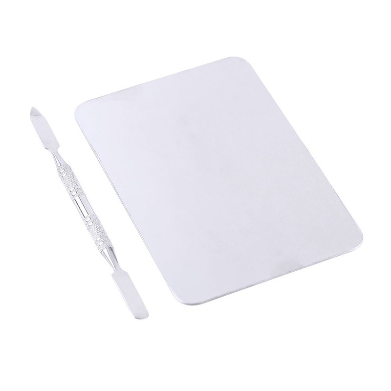 Mixing Palette Small Stainless Steel Makeup Palette Rec Shape Mixing