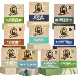 Dr. Squatch Natural Men’s Bar Soap - Cold Process Body Soap Bar with Natural Oils - Gifts for Men - Coconut Castaway, Wood Barrel Bourbon, Coastal Mist, Rainforest Rapids & more (5 oz, 10-Pack)