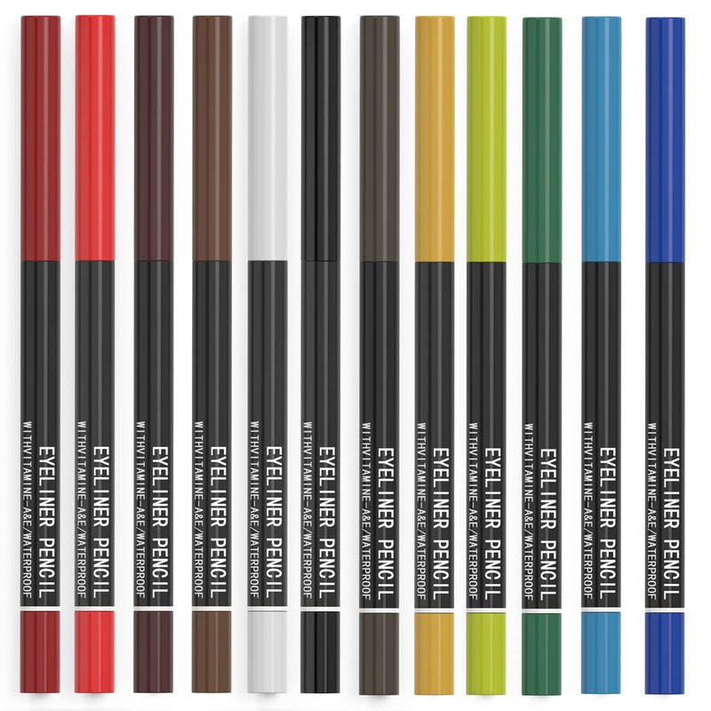 12 Kinds Of Color Eyeliner Pen, Eyebrow Pen,Eye Shadow Pencil,