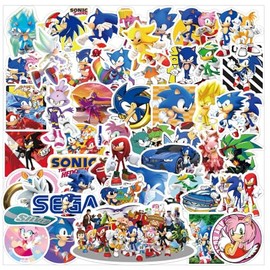 Waterproof Cute Stickers for Suitcase, Bicycle, Laptop, Cars, DIY Tattoo, Bulk Stickers for Children's Birthday Party Bags, Festival Party Decoration (SO-NIC)