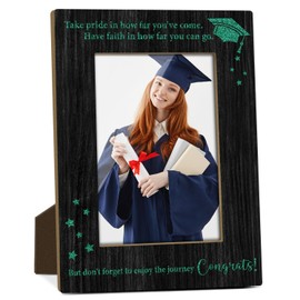 Zodvery Graduation Inspirational Picture Frame, 4X6 Grad Wooden Photo Frame, College Graduation Congrats Grad Memorial Gift for Graduates Him Her, Home Office Tabletop Decor(Vertical) -14