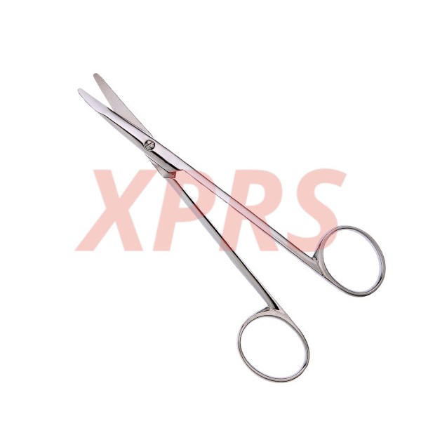 XPRS Ragnell Dissecting Scissors, 5", Full Curve Blades, Flat Tips,