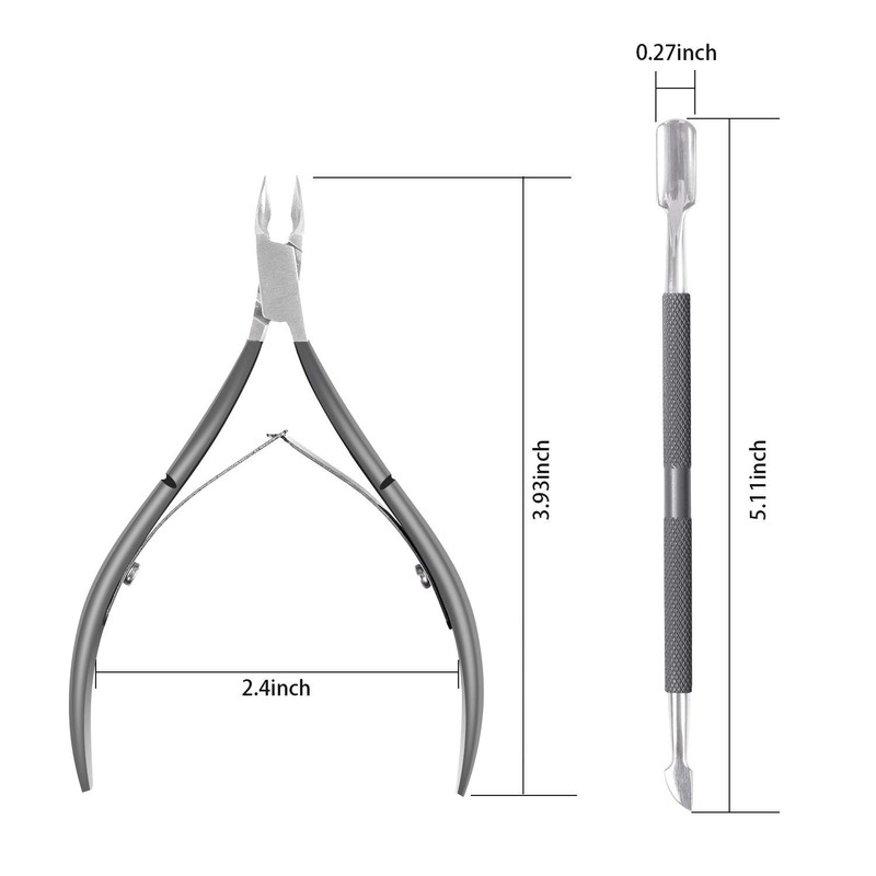 Ejiubas Cuticle Trimmer with Cuticle Pusher Cuticle Nipper Professional Grade