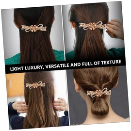 Beavorty Chic Automatic Hair Clip French Hairpin Hair Barrette Nonslip Headdress Bridal Hairpin for Women