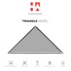 Hydroware Triangle Shower Drain - Stainless Steel Triangular Shape Shower