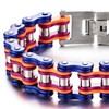 COOLSTEELANDBEYOND Large Men's Bracelet Bicycle Chain Motorcycle Chain Stainless Steel