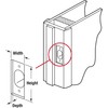 Prime-Line E 2307 Brass Standard Door Lock Residential Strike Plate