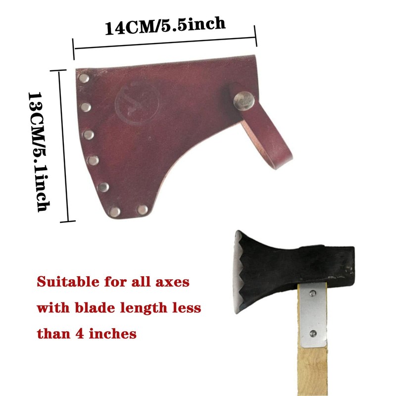 luluxing Leather Axe Head Sheath Durable Leather Axe Sheath Lumberjack