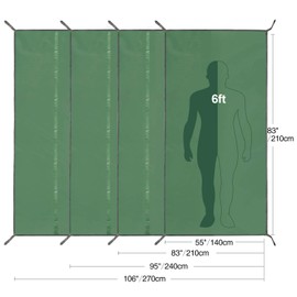 REDCAMP Waterproof Camping Tarp Lightweight to Cover Sun or Rain, Large Compact Tent Tarp Footprint for Ground or Under Tent, Green 95"x83"