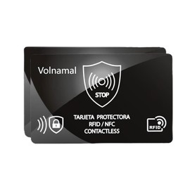 Volnamal NFC RFID Blocking Cards Blocker for contactless Safe Cards Wallets Force Field max Card Protector Anti Theft Ultra Thin Minimalist Secure Bank Card Holder Bank Credit Card Protector 2 Pack