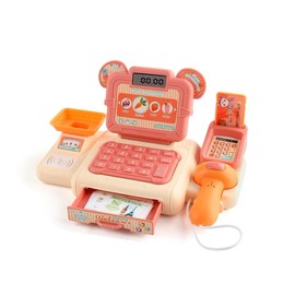 Toy cash register with sound scanner and light, shop accessories for children, role play, birthday gift for children 3 years