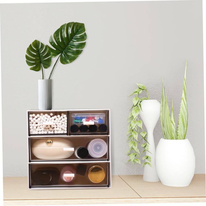 TEHAUX Cube Storage Inserts Plastic Drawer Storage Desktop Organizer Shelf