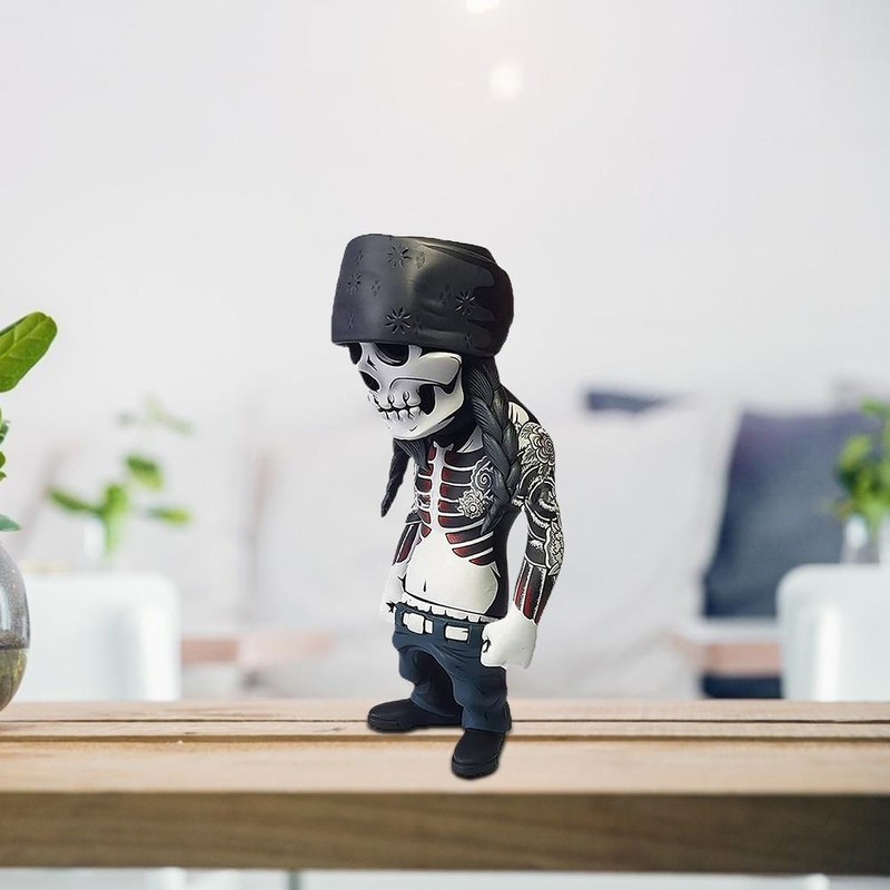 Hip Hop Commemorative Skeleton Ornaments Desktop Resin Crafts Gifts for