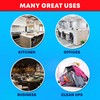 55 Gallon Clear Trash Bags, (50 Bags w/Ties) Large Clear