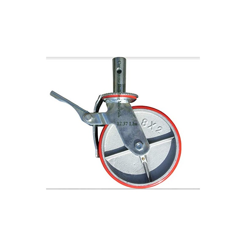 New Durable Locking Scaffolding Caster with 8" x 2" Polyurethane