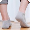 Men's Non-slip Plain Dance Yoga Pilates Fitness Socks Non-slip Light Gray 2ea