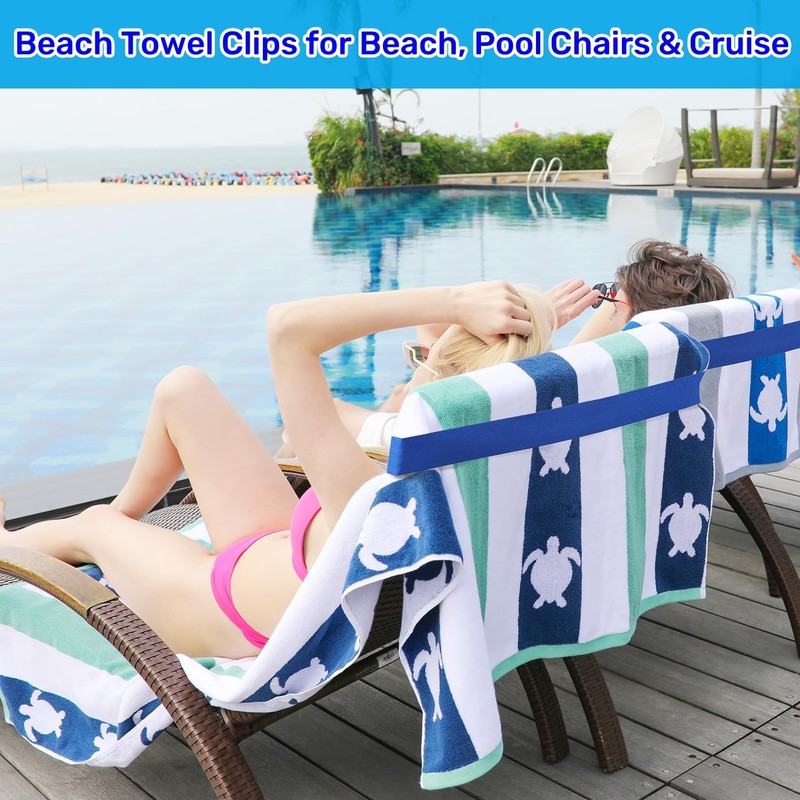 Beach Towel Bands (4 Pack), Beach Chair, Pool Chairs &