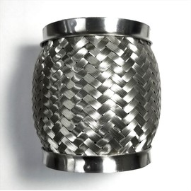 1.75" Exhaust Flex Coupling Joint Bellow with Interlock Liner - SS304 - Stainless Steel 1.75" x 4" OAL