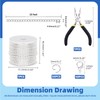 Glarks 102Pcs 30 Feet Jewelry Chains Set Silver Cable Link