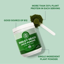 Vimergy Barley Grass Juice Powder Dietary Supplement - 0.8g per Serving (312 Servings) – Clean Superfood Formula – Promotes Cardiovascular Health* – Organic, Vegan & Gluten-Free – Regular Size 250g