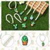 Stiesy 7 Pcs 7 Styles Cactus Cup Charms with Plastic