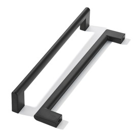 khtumeware 6 Inch Hole Center 6 Pack Matte Black Cabinet Pulls Heavy Duty Solid Kitchen Drawer Handle, Hardware for Bathroom, Drawer, Cabinet, Door Cabinet