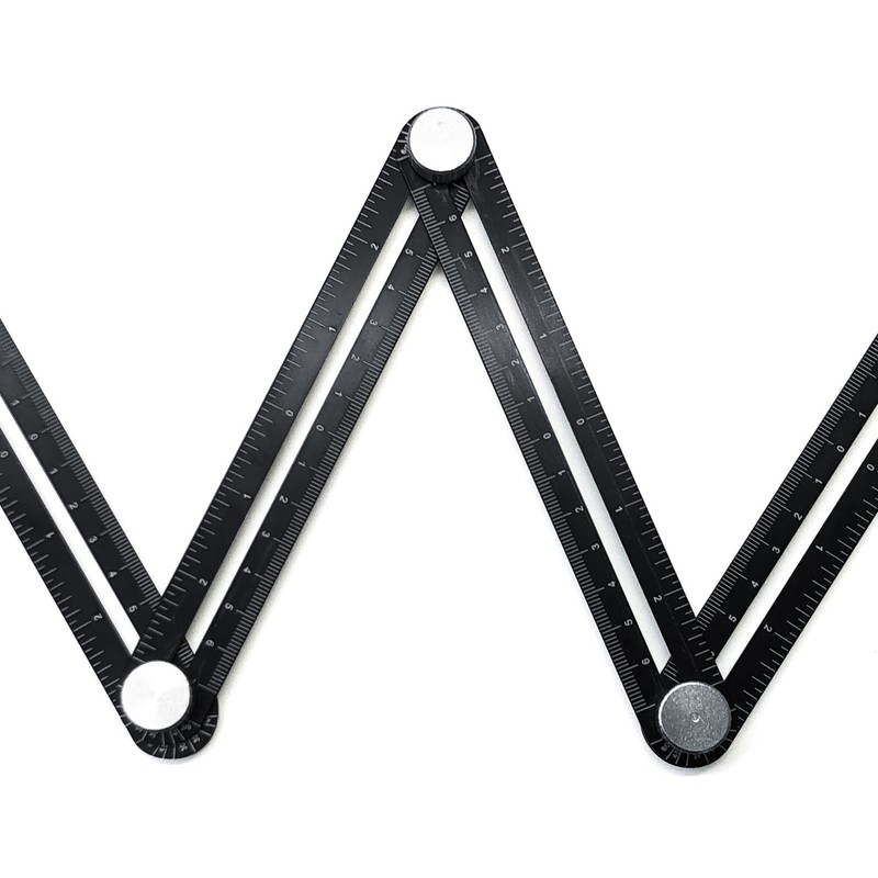 WEITARI Angle Measuring Ruler, 6-Sided Angle Finder Aluminum Alloy Angle