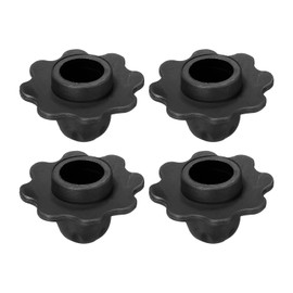 PATIKIL Camping Chair Foot, 4 Pack 18mm Tubing Dia Detachable Anti-Slip Stool Feet Replacement for Hiking Outdoor, Black